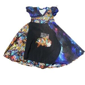 Handmade Star Wars Girls Dress 4T Galaxy Print “Girls Rule the Universe” Unique